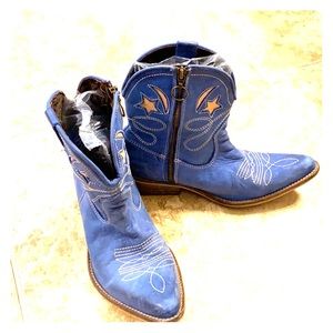 Jeffrey Campbell Blue Cowboy boots